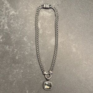 David Yurman Silver Necklace with Gemstone Pendant